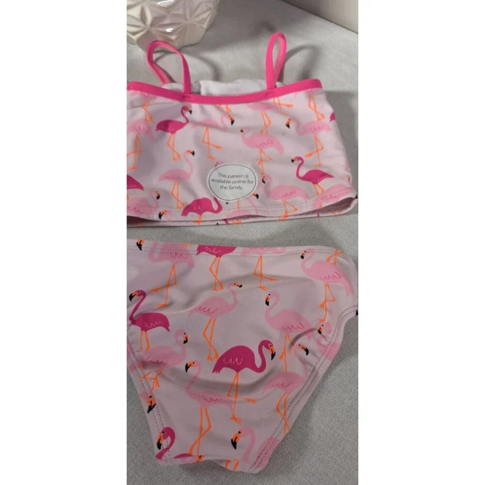 Children's Place Baby/Toddler Girls Flamingo Ruffle Tankini 2 Swimsuit - 18/24 M